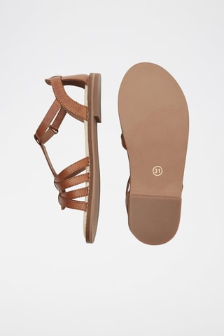 Sandalias de piel - Marrón