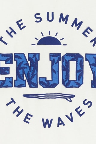 Camiseta de tirantes - Blanco y azul marino