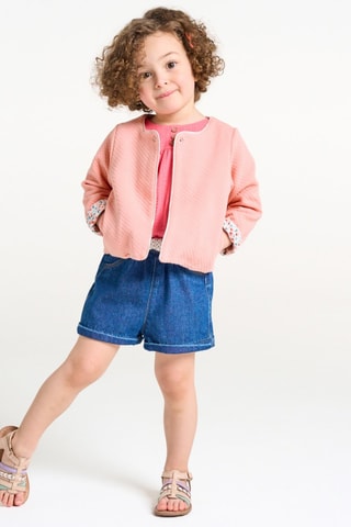 Chaqueta reversible - Rosa y blanco