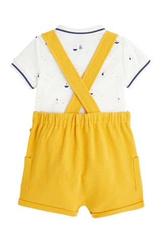 Body y peto - Amarillo y blanco