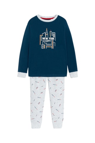 Pijama - Azul marino y blanco