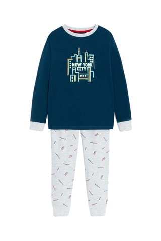 Pijama - Azul marino y blanco