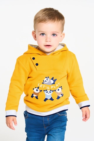 Sudadera con capucha - Mostaza