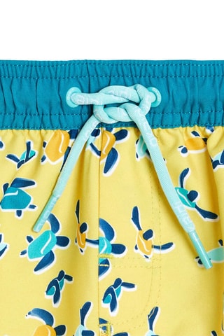 Bañador corto - Amarillo y turquesa