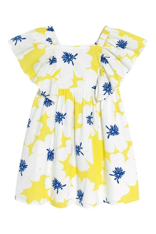 Vestido - Amarillo y blanco