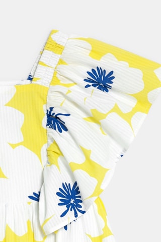 Vestido - Amarillo y blanco