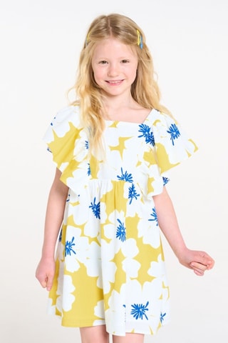 Vestido - Amarillo y blanco