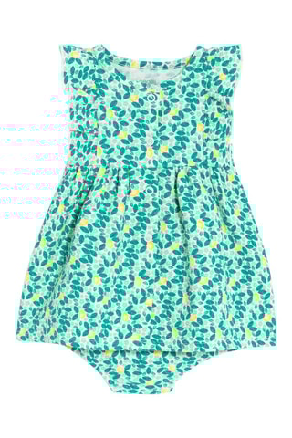 Vestido sin mangas y braga - Turquesa y verde claro