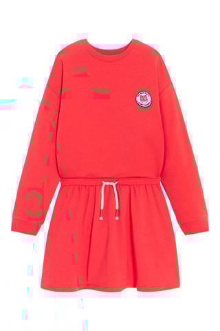 Vestido sudadera - Rojo