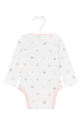 3 bodis - Blanco y rosa