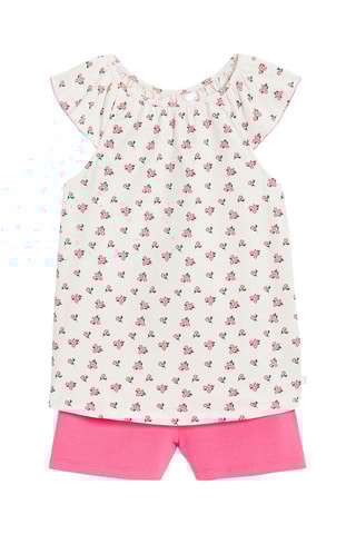 Pijama - Rosa y blanco