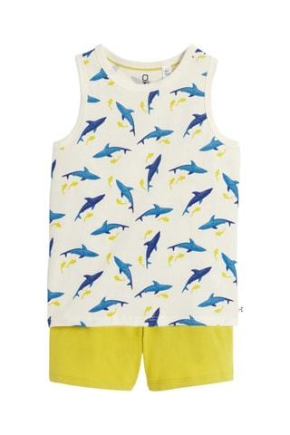 Pijama - Blanco y amarillo