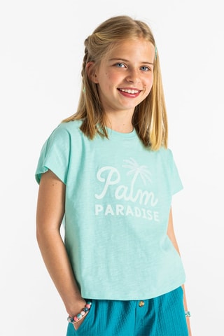 Camiseta - Verde agua jaspeado