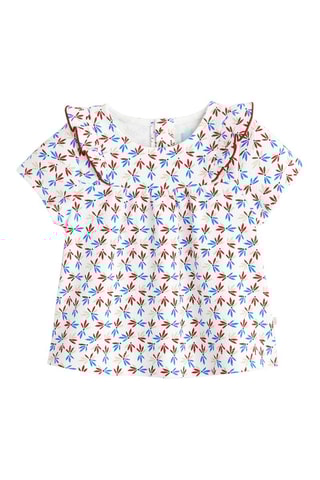 Blusa - Blanco y burdeos