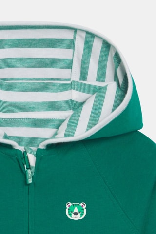 Sudadera reversible con capucha - Verde y blanco