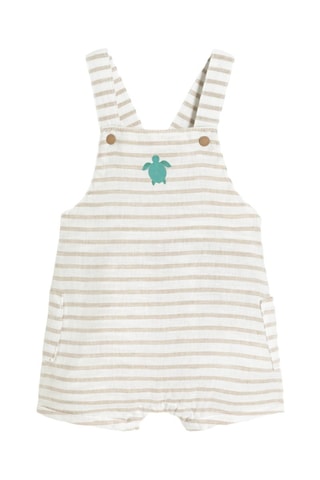 Body y peto - Blanco y beige