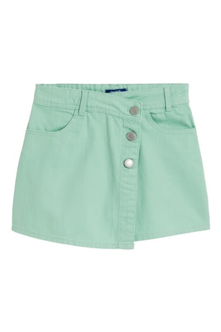 Falda pantalón vaquera - Verde