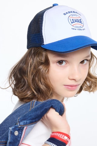 Gorra de béisbol - Blanco y azul noche