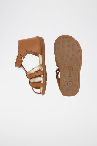 Sandalias de piel - Marrón