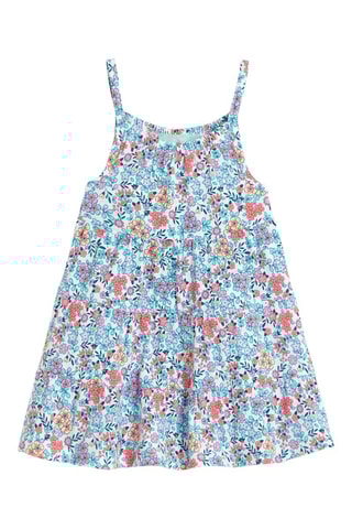 Vestido - Blanco y celeste