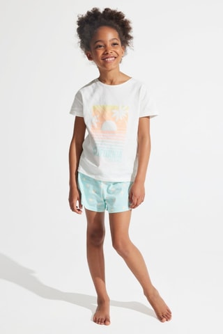 Pijama - Blanco y celeste