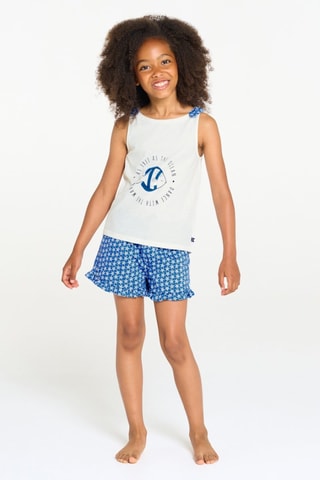 Pijama - Blanco y azul rey