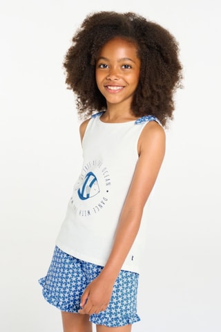 Pijama - Blanco y azul rey