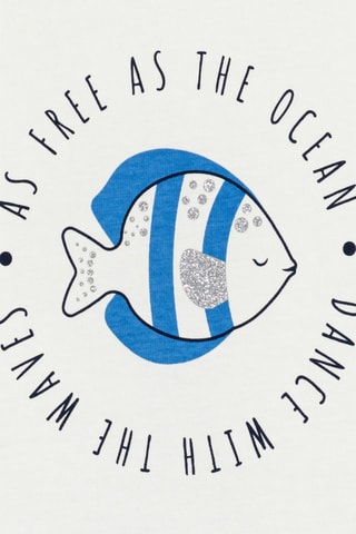 Pijama - Blanco y azul rey