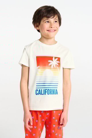 Pijama - Blanco y rojo