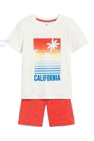 Pijama - Blanco y rojo