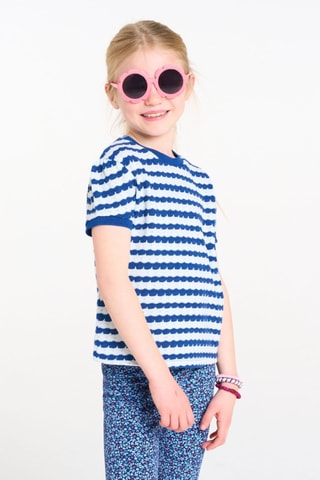 Camiseta - Índigo y blanco