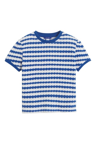 Camiseta - Índigo y blanco