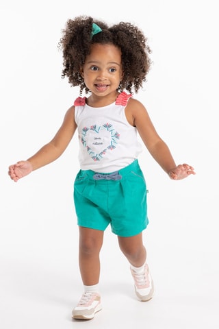 Short de lino - Verde