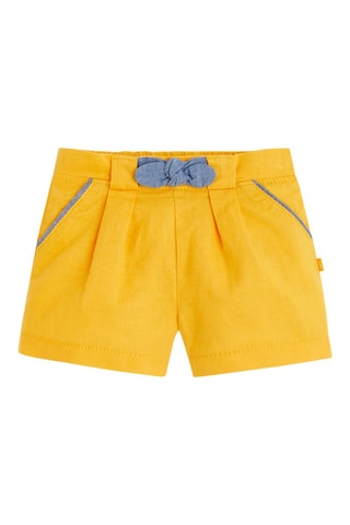 Short de lino - Amarillo