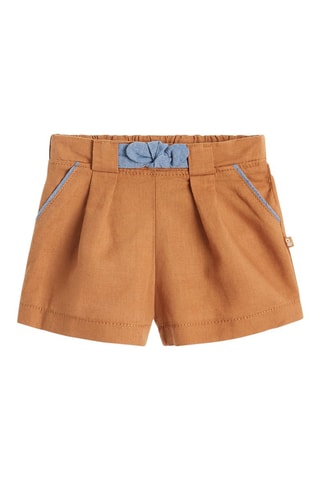 Short de lino - Marrón