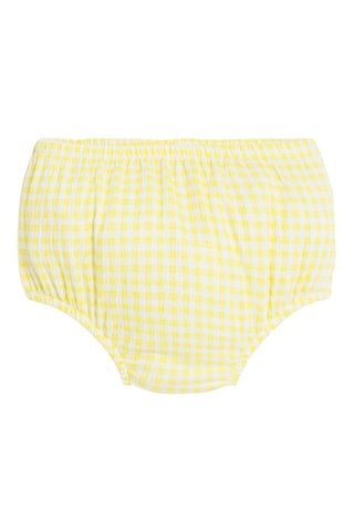 Vestido y cubrepañal - Amarillo y blanco