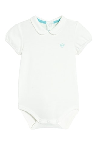 Body y peto - Blanco y azul pato