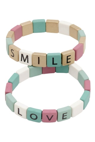 2 pulseras - Dorado y rosa - Okaïdi