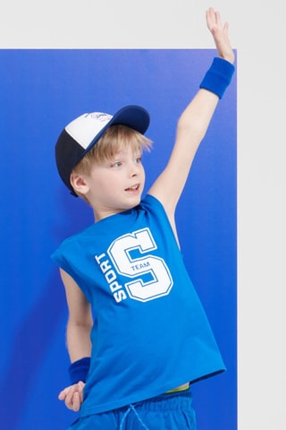 Camiseta de tirantes - Azul eléctrico - Okaïdi