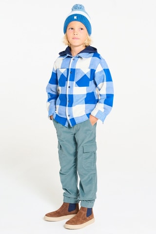 Pantalón cargo de pana - Azul petróleo - Okaïdi