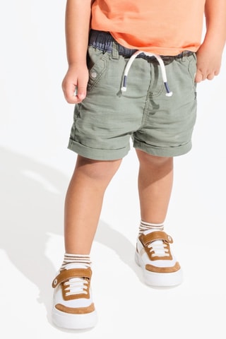 Short de lino - Verde oscuro - Obaïbi