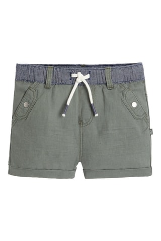 Short de lino - Verde oscuro - Obaïbi