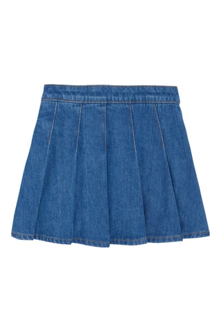 Falda plisada vaquera - Azul - Okaïdi