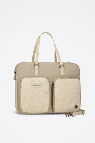 Porte-ordinateur Jana - Beige et argenté