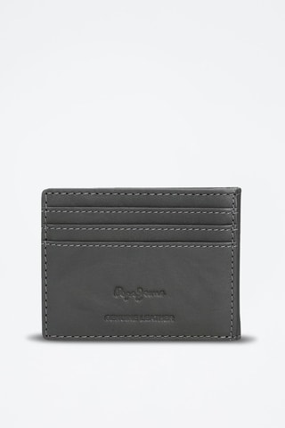 Porte-carte cuir Chief - Gris