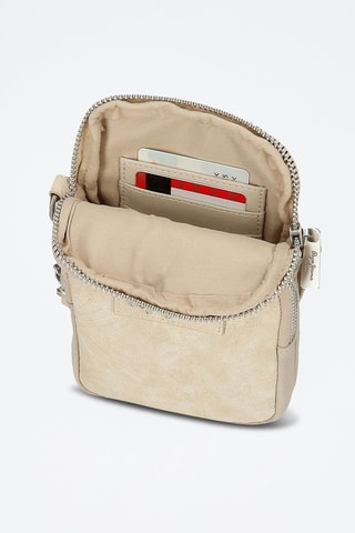 Sac bandoulière Jana - Beige et argenté