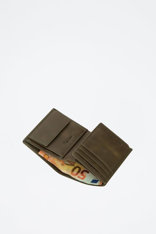 Portefeuille en cuir Cracker - Vert