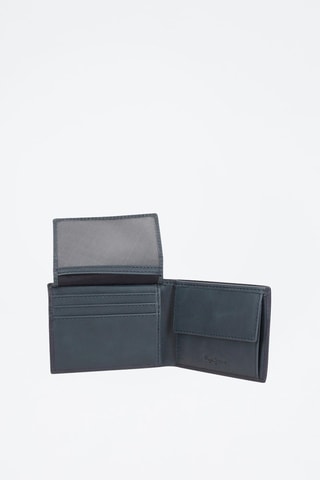 Portefeuille en cuir Cracker - Bleu