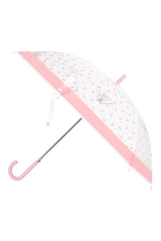 Parapluie automatique Evelin - Blanc et rose