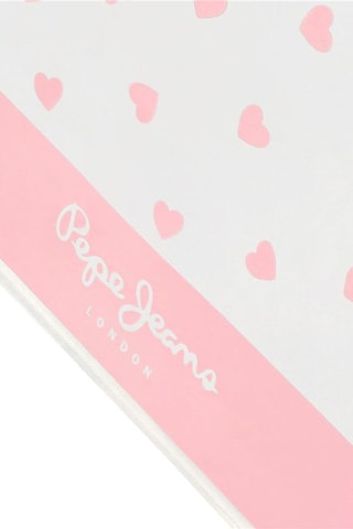 Parapluie automatique Evelin - Blanc et rose